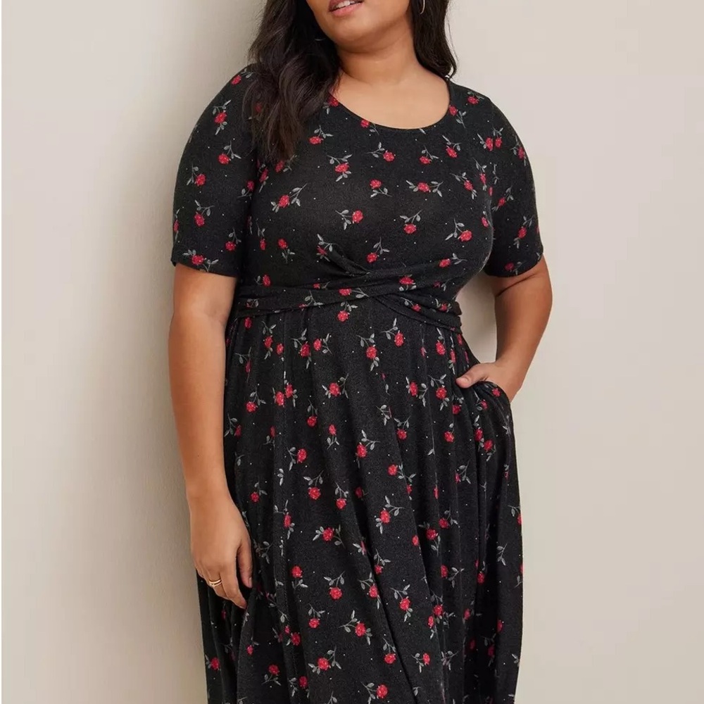 Floral Black Dress